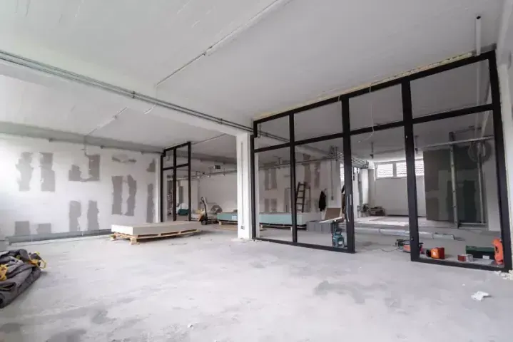 Chantier avant nettoyage post-construction